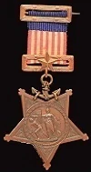 early Navy star design and striped ribbon